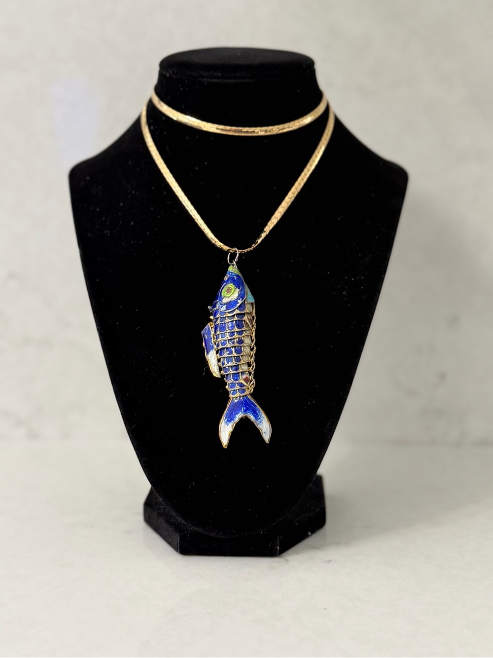 Vintage Articulated Fish Pendant